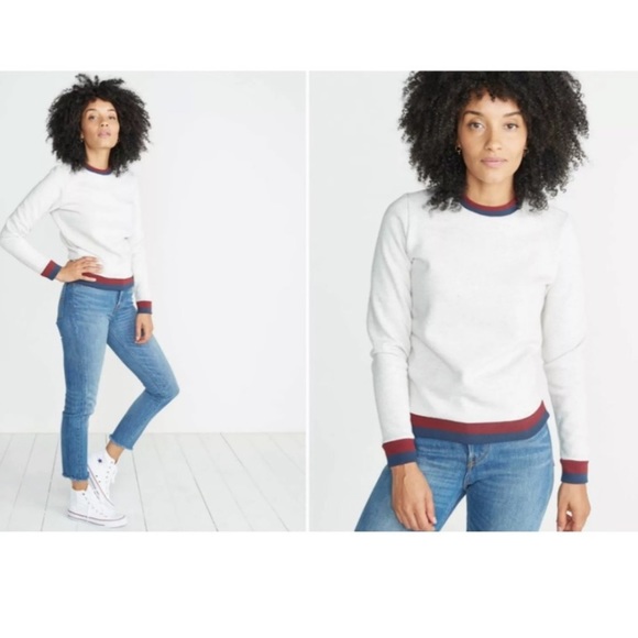 Marine Layer Jenny Crewneck Soft Fleece Sweatshirt Sz S - Picture 2 of 9